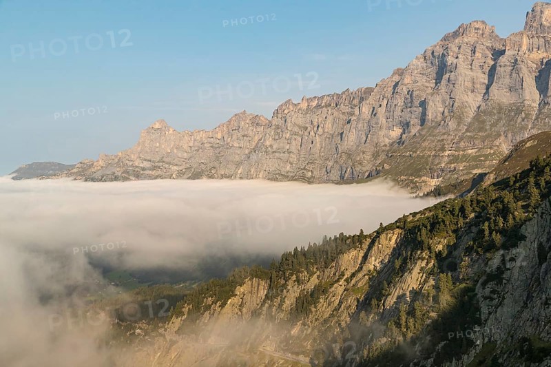 View from the Sustenpass High Alpine Road, close to the lake Steinsee