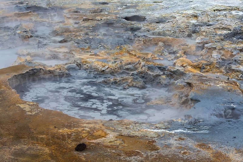 Krýsuvík, solfatara field at Seltún, Austurengjar, Reykjanes nature reserve, Reykjanes Peninsula, Iceland, geothermal area Krýsuvík, Europe