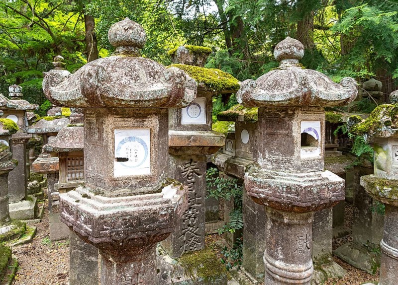 Stone lanterns, Kasuga-taisha shrine, Nara, Japan, Asia
