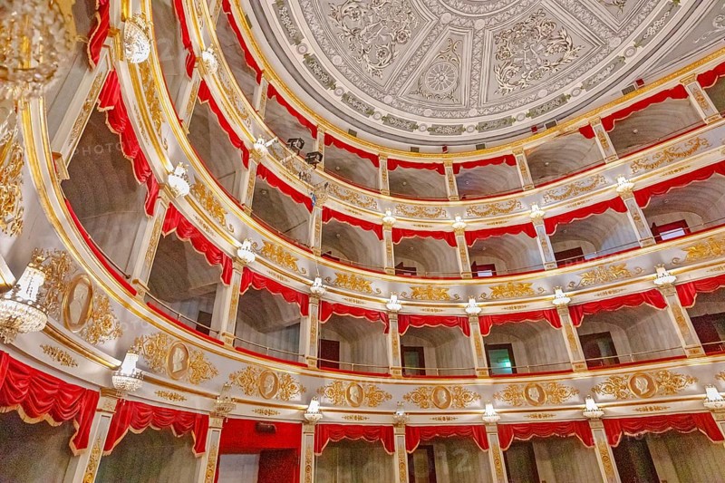 Interior of Noto Theatre, Noto, Noto Valley, Sicily, Italy, Europe