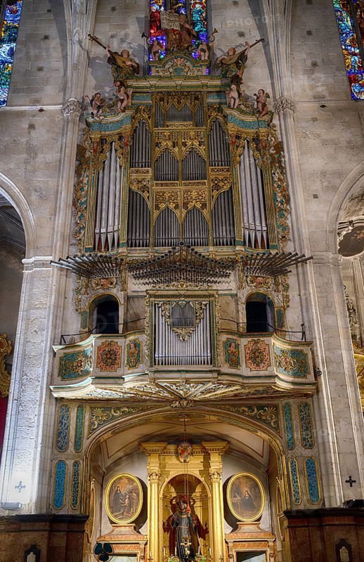 Interior, Organ, Basilica of the Monastery of Sant Francesc, San Francisco, Palma de Majorca, Majorca, Balearic Islands, Balearic Islands, Spain, Europe