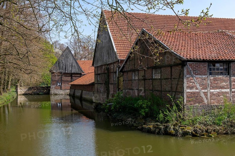 Historic Gräftenhof Haus Runde, Billerbeck, Münsterland, North Rhine-Westphalia, Germany, Europe
