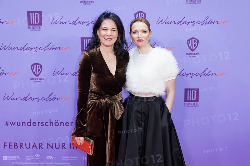 Annalena Bärbock (Bündnis 90/Die Grünen) and Karoline Herfurth (actress and director) at the premiere of the film Wunderschöner at Berlin's Zoo Palast on 4 February 2025