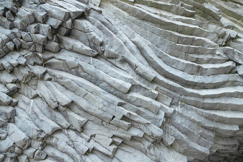 Rock formations, Alcantara gorge, Castiglione di Sicilia, Sicily, Italy, Europe