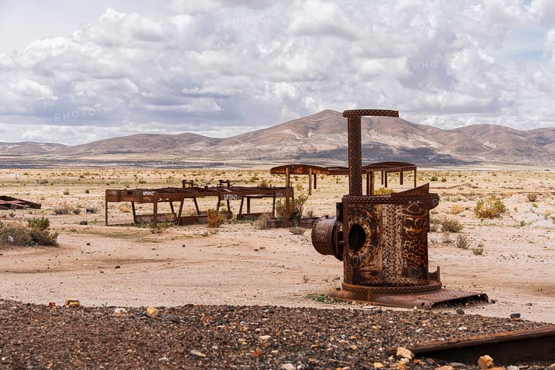 Uyuni Railway Cemetery, Uyuni, Bolivia, South America