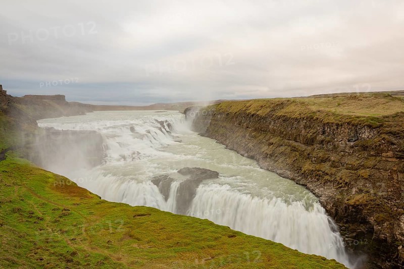 Gullfoss waterfall. A waterfall located in the canyon of the Hvítá river in southwest Iceland