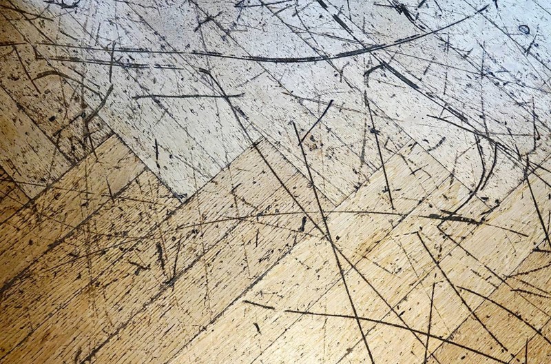 Damaged parquet, symbolic image for renovation needs, Germany, Europe