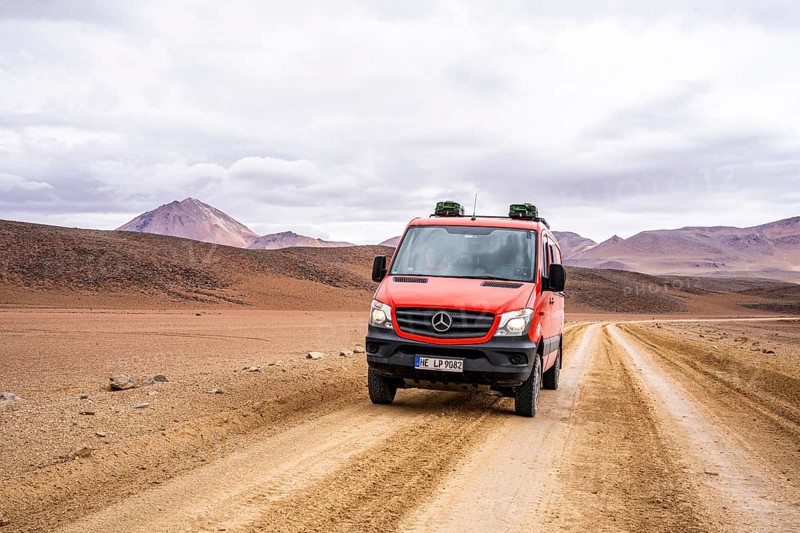 Offroad Camperbus, Andean Fauna National Reserve, Eduardo Avora, Altiplano, Bolivia, South America