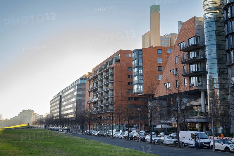 Modern office and residential building, Tilla-Durieux-Park, Potsdamer Platz, Berlin-Mitte, Berlin, Germany, Europe