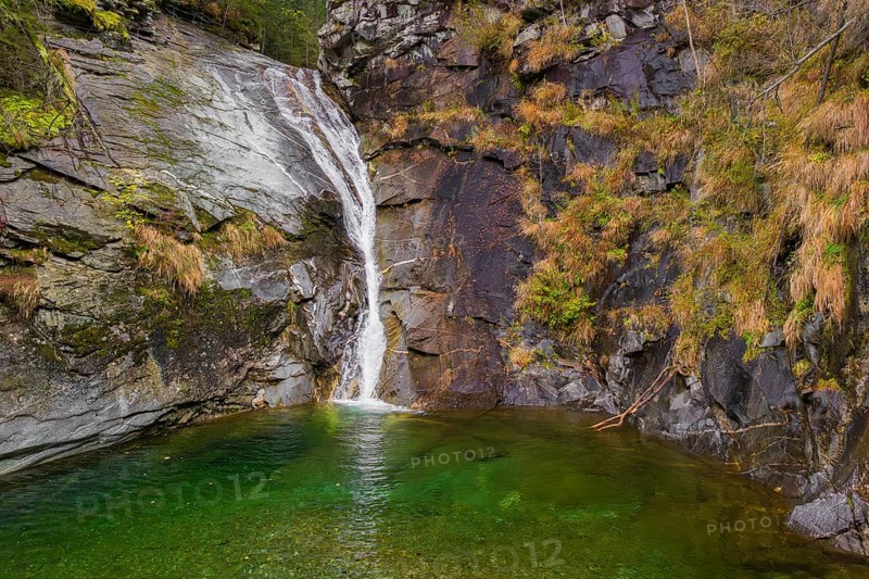 Goessl waterfalls, first fall, Malta valley, Carinthia, Austria, Europe