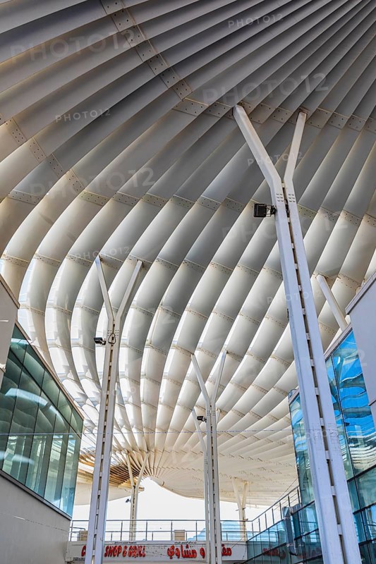 Lamellar roofing of the Mutrah fish market, Muscat, Arabian Peninsula, Sultanate of Oman