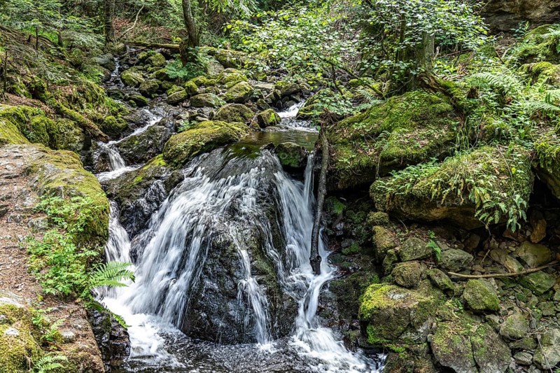 Waterfall in the Ravenna Gorge near Breitnau, Black Forest, Baden-Württemberg, Germany, Europe