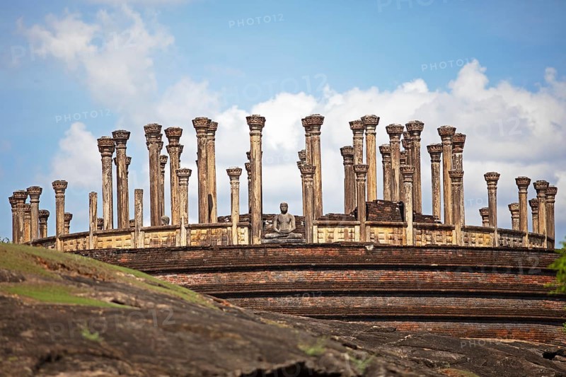 Mandalagiri Vihara or circular relic house, Medirigiriya, Central Province, Sri Lanka, Asia