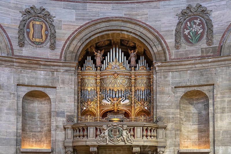 Organ of Frederik's Church or Marble Church, Copenhagen, Denmark, Europe