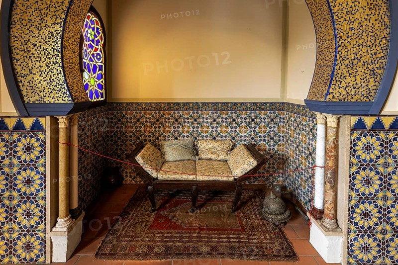 Arab House, Casa Araba, interior view, Scherrer Park, Parco Scherrer, Morcote, Lake Lugano, Lago di Lugano, Canton Ticino, Switzerland, Europe