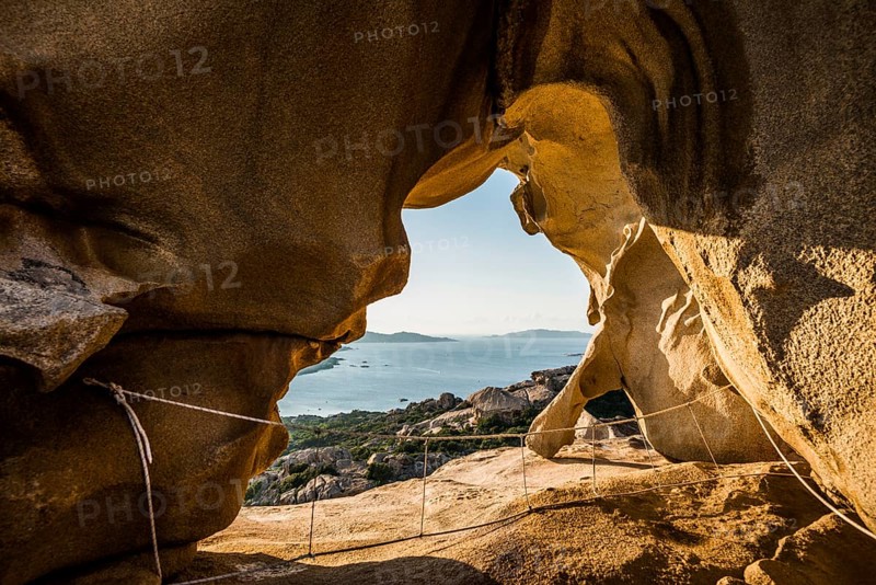Bizarre granite rocks, Roccia dell Orso, sunset, Capo d'Orso, Palau, Costa Smeralda, Sardinia, Italy, Oceania
