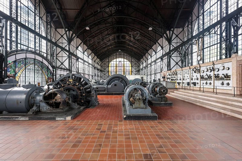 Dortmund, North Rhine-Westphalia, Germany - Machine hall. LWL Zollern Colliery Industrial Museum. The Zollern colliery is a disused coal mine in the north-west of the city of Dortmund, in the Bövinghausen district