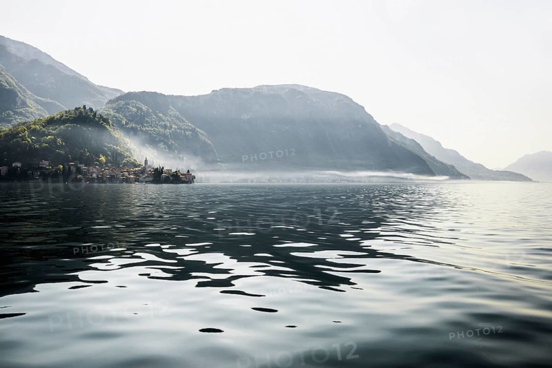 Picturesque village by the lake, morning mood, spring, Varenna, Province of Lecco, Lake Como, Lago di Como, Lombardy, Italy, Europe