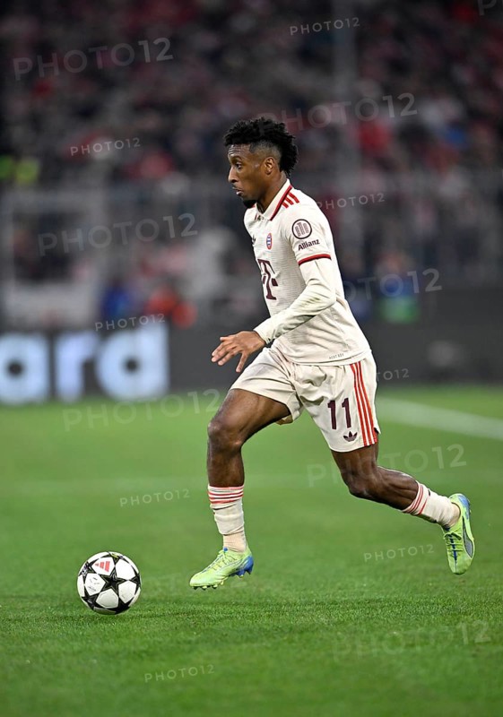 Kingsley Coman FC Bayern Munich FCB (11) Action on the ball, Champions League, Allianz Arena, Munich, Bayern, Germany, Europe