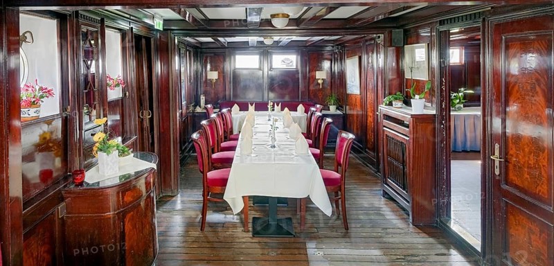 Officers' Mess Sailing Ship Seute Deern Tall Ship Museum Bremerhaven Germany
