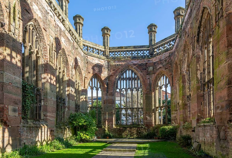 Church of Saint Luke, ruins of bombed out destroyed in World War Two 1941, Liverpool, England, UK