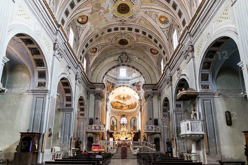 Interior, Cathedral Concattedrale dell'Immacolata Concezione, Bosa, district of Oristano, Sardinia, Italy, Europe