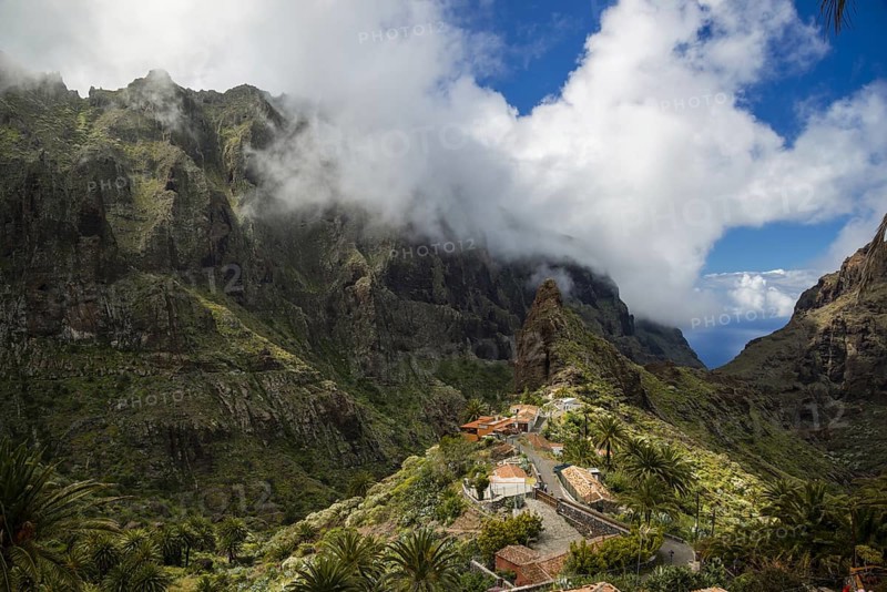 Masca mountain village, Masca Gorge, Barranco de Masca, Teno Mountains, Tenerife, Canary Islands, Spain, Europe