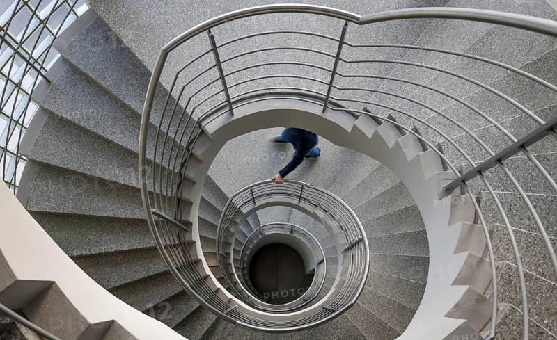 Germany, spiral staircase in an office building, Europe