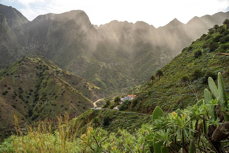 Landscape in the valley of Hermigua, La Gomera, Canary Islands, Spain, Europe