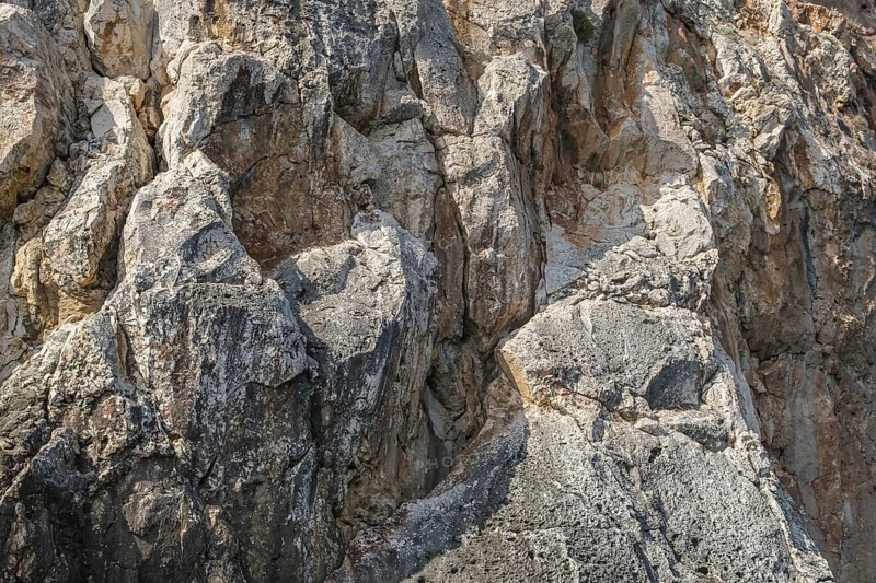 Stone structures, rocky coast, texture, background, Santa Maria di Leuca, Apulia, Italy, Europe