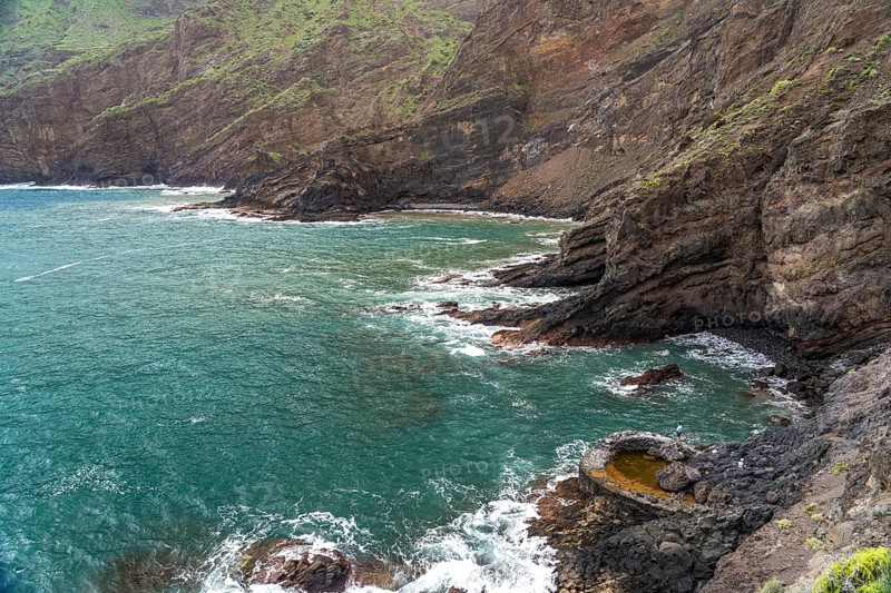 Coast at the Muelle de San Lorenzo near Hermigua, La Gomera, Canary Islands, Spain, Europe