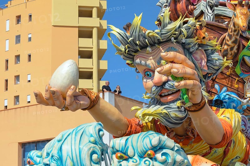 Carnival float, Sciacca, Agrigento district, Sicily, Italy, Europe