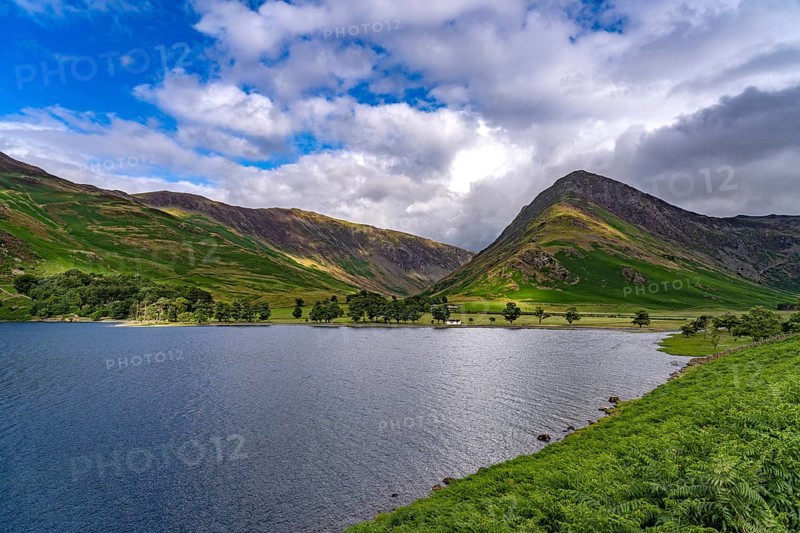 Landscape at Lake Buttermere in the Lake District, England, Great Britain