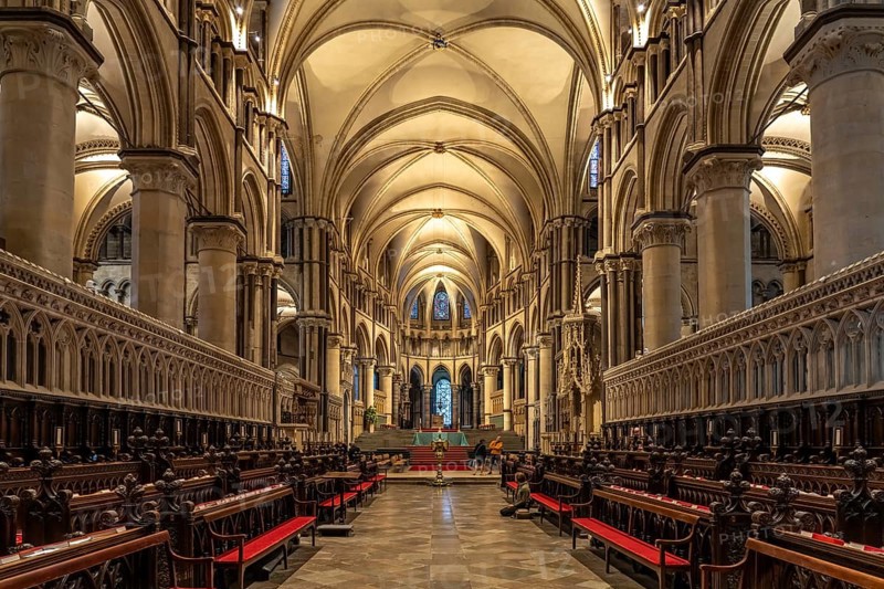 Interior of Canterbury Cathedral, England, Great Britain