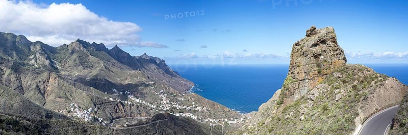 Atlantic coast near Taganana, Tagana valley, Barranco de la Iglesia, Anaga mountains, Las Montanas de Anaga, Tenerife, Canary Islands, Spain, Europe