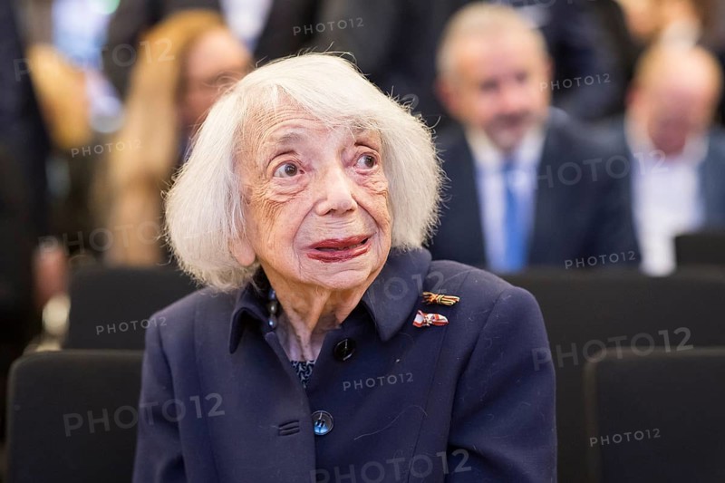 Margot Friedländer (Holocaust survivor) at the awarding of honorary citizenship to Friede Springer in the Rotes Rathaus, Berlin, 26/02/2025