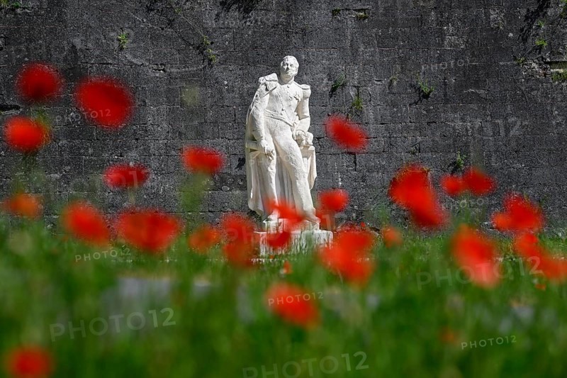 Statue of La Ronciere in front of the citadel of Verdun, Grand Est region, France, Europe