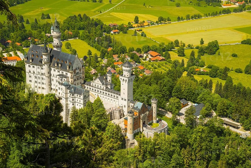 Neuschwanstein Castle, Schwangau, Ostallgaeu, Allgaeu, Swabia, Bavaria, Germany, Europe