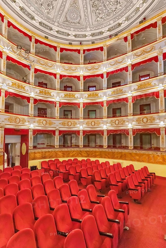 Interior of Noto Theatre, Noto, Noto Valley, Sicily, Italy, Europe