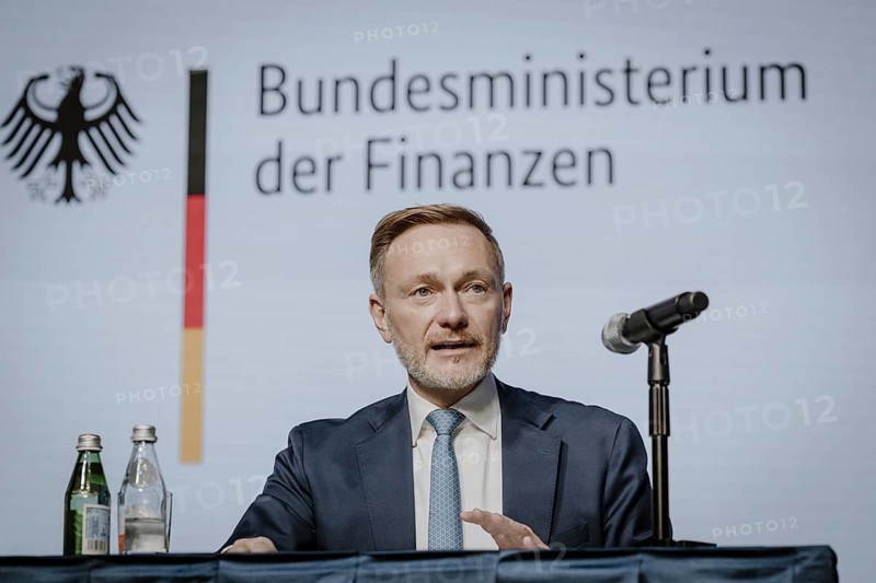 Christian Lindner (FDP), Federal Minister of Finance, photographed during the press conference on tax estimation at the joint annual meeting of the IMF and World Bank and the G7, G20 FMNBG, IMFC, in Washington, 24 October 2024. photographed on behalf of the Federal Ministry of Finance