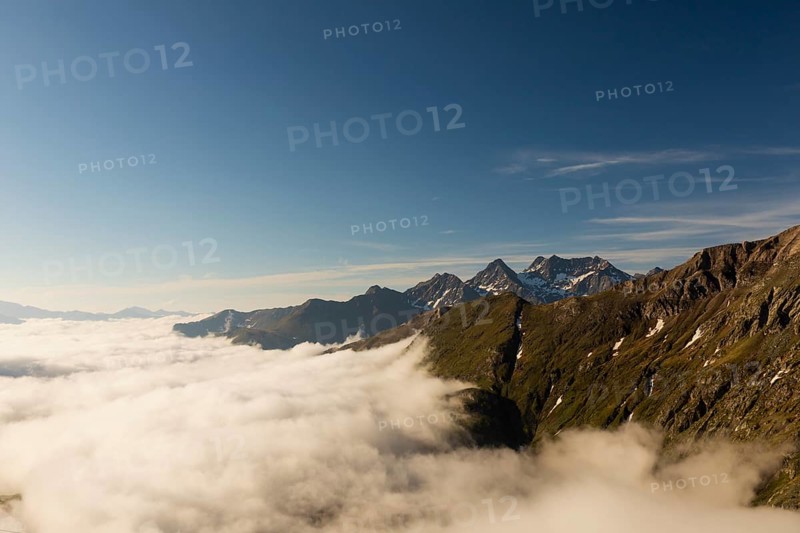 View from the Kaiser Franz-Josef Höhe on the Grossglockner High Alpine Road to the Margaritzen reservoir