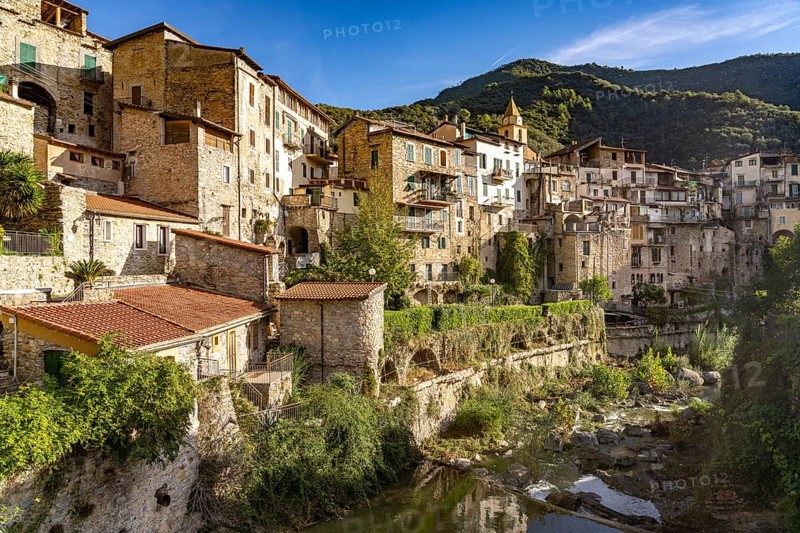 The medieval village of Rocchetta Nervina in Val Nervia, Liguria, Italy, Europe