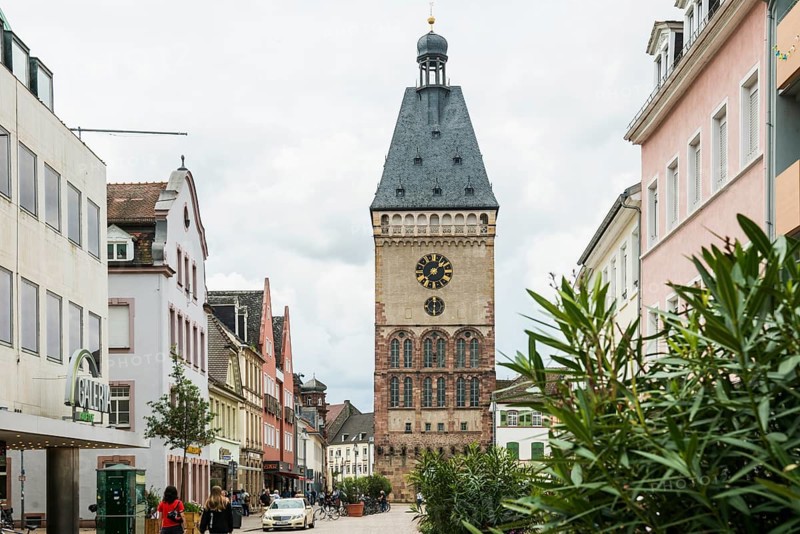 Altpörtel, medieval city gate, Speyer, Rhineland-Palatinate, Germany, Europe