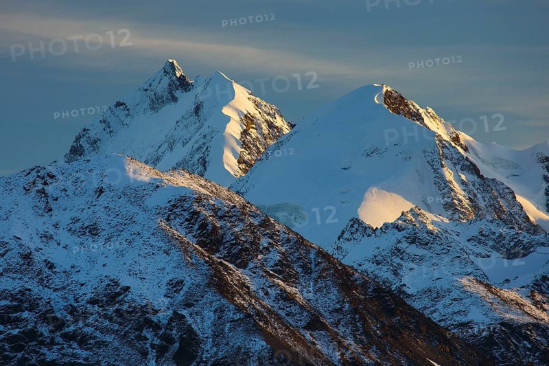Piz Bernina, 4049 m, Bianco ridge, Upper Engadine, Grisons, Switzerland, Europe