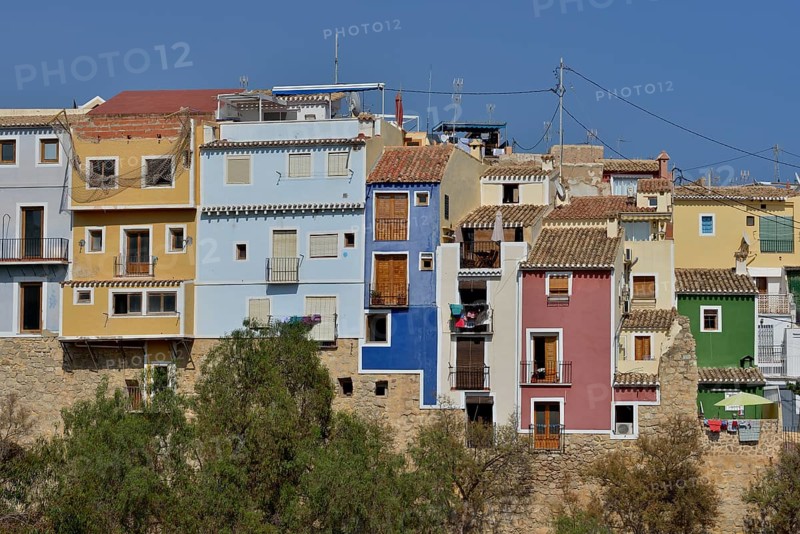 Colourful façades, Villajoyosa or La Vila Joiosa, Costa Blanca, Spain, Europe