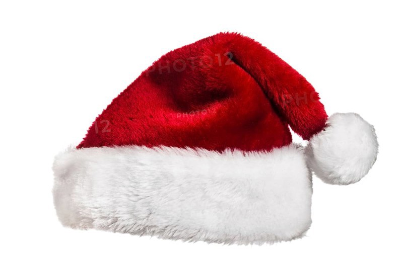 Santa Claus hat isolated on white background