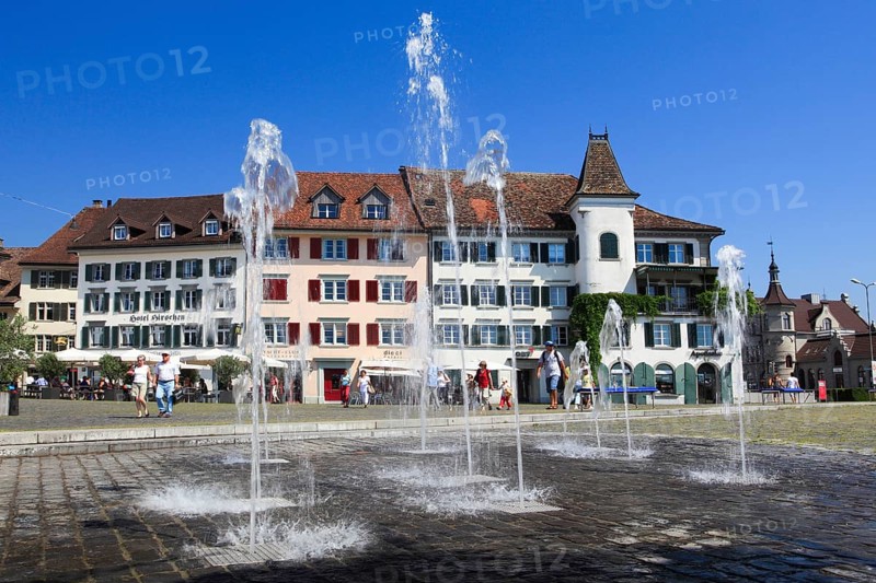 Old town, Sankt, lake promenade, Rapperswil, St. Gallen, Switzerland, Europe