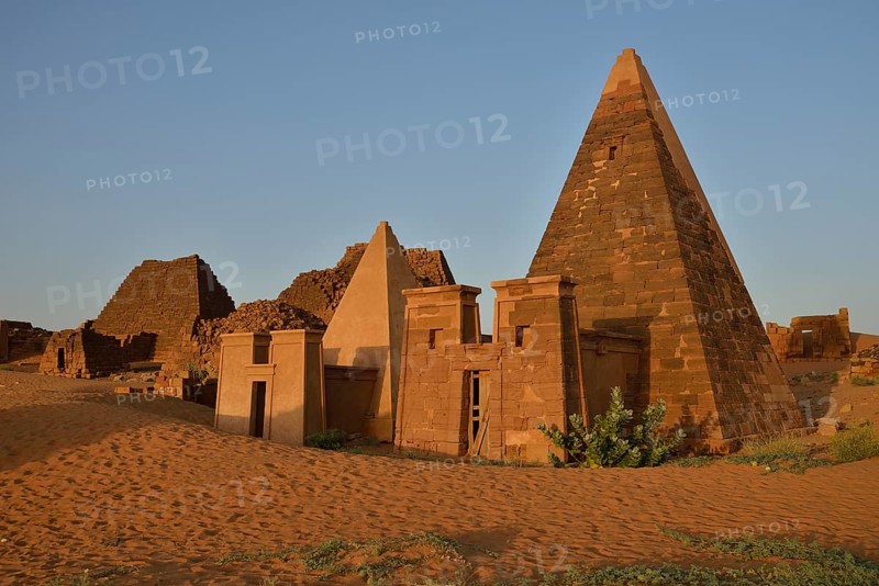 Pyramids of the northern cemetery of Meroe, Nubia, Nahr an-Nil, Sudan, Africa