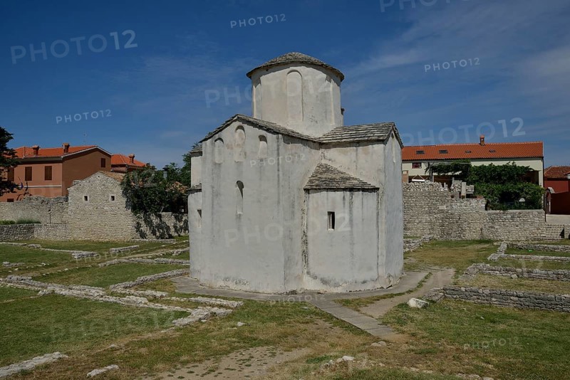Church of the Holy Cross or Crkva svetog Križa, smallest cathedral in the world, Nin, Zadar County, Croatia, Europe