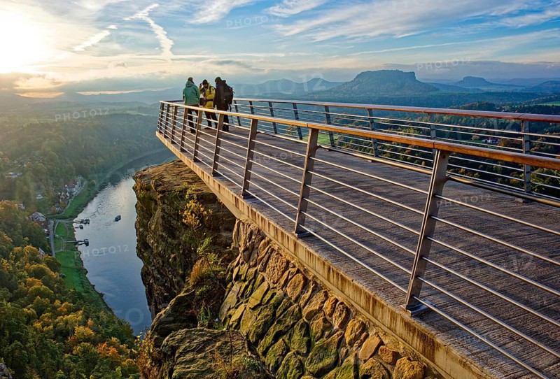 The New Bastei View, Rock Formation Bastei, Lohmen, Saxon Switzerland, Elbe Sandstone Mountains, Saxony, Germany, Europe